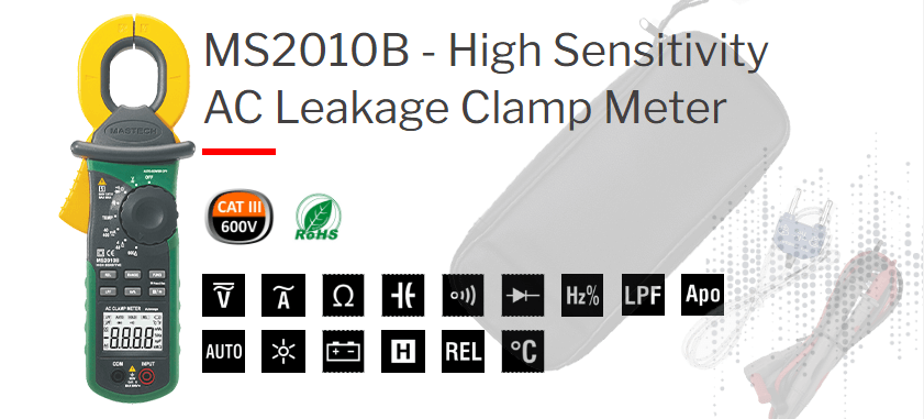 ブランドおしゃれ Mastech MS2010B AC/DC High MASTECH Sensitivity Clamp AC Leakage  Capacitance True Clamp Meter Meters